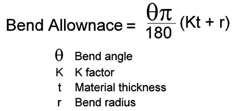 formula for bending sheet metal|how to calculate bending allowance.